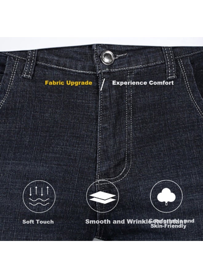 Hipanda o Panda Men's Slim Fit Straight Leg Jeans Autumn Casual Stretch Blue 33 - Image 5
