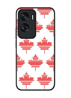Stylizedd Rugged Black edge case for Honor 90 Lite  5G  Honor X50i 5G, Slim fit Soft Case Flexible Rubber Edges Anti Drop TPU Gel Thin Cover -  Maple Mitten  - Image 1