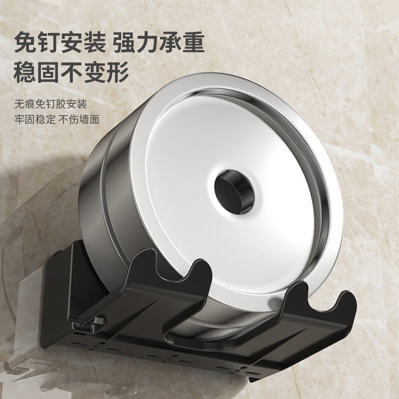 Electric Hair Dryer Rack Non-Perforated Toilet Wall-Mounted Bracket Bathroom Ram Storage Rack - Image 4
