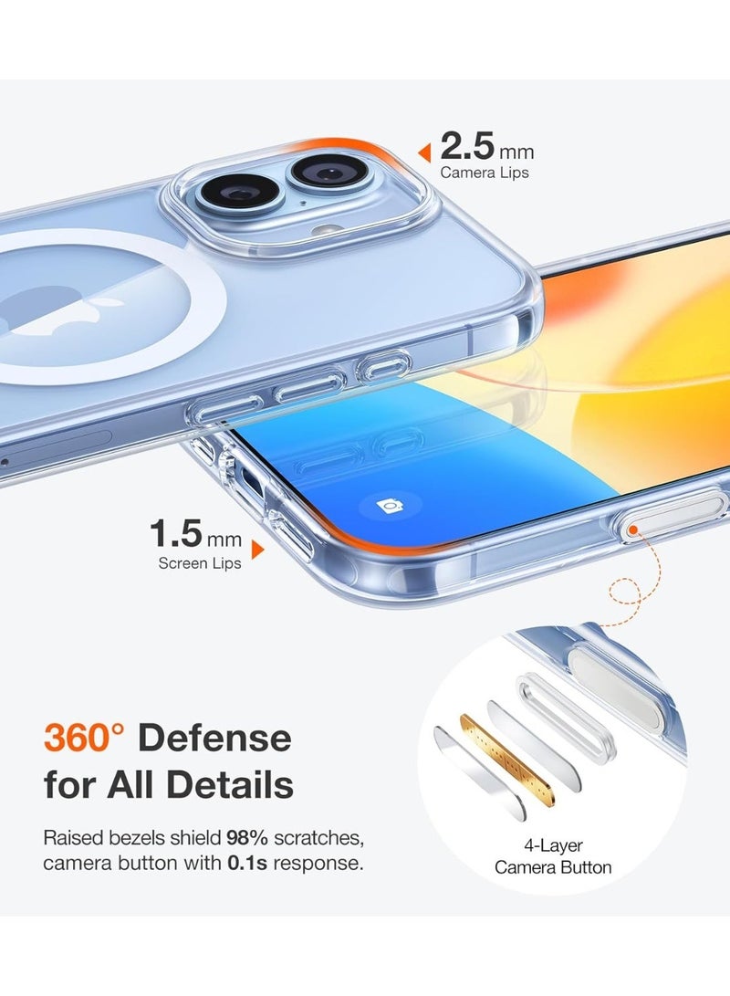 ANYOGRO Compatible with Apple iPhone 17 Case, Magnetic MagSafe Support, Military-Grade Drop Protection,iPhone 17 Cover with Independent Camera Button, Clear - Image 5