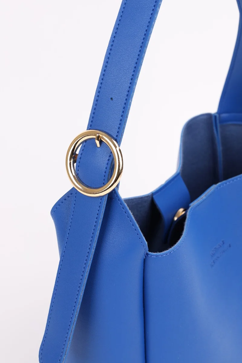نوثينج Women's Gold Buckle Crossbody Adjustable Belt Strap Handbag and Shoulder Bag