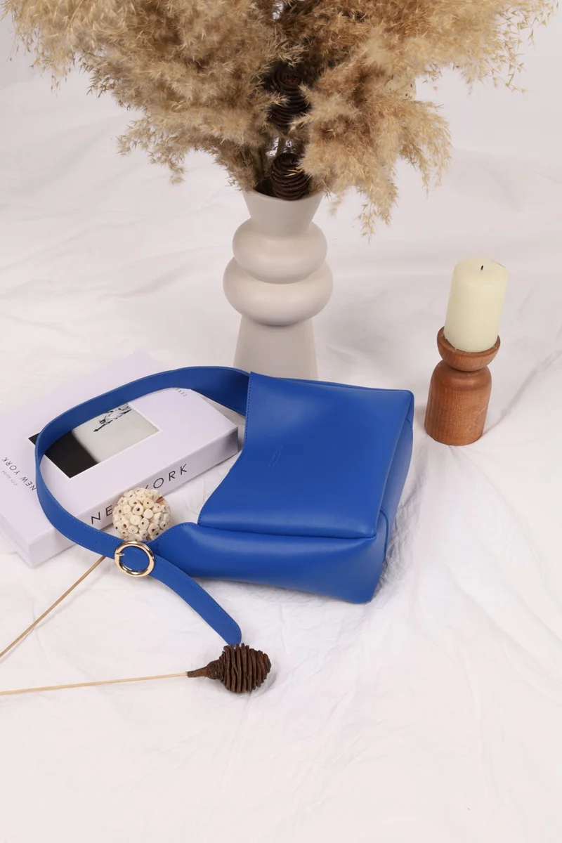 نوثينج Women's Gold Buckle Crossbody Adjustable Belt Strap Handbag and Shoulder Bag