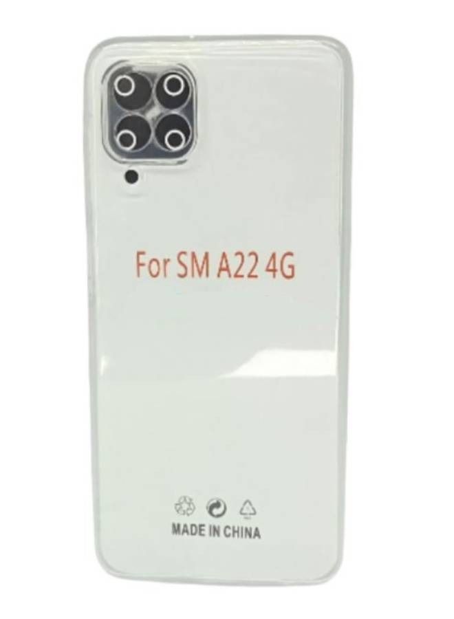 غطاء سيليكون رقيق واقي من TPU لهاتف سامسونج جالاكسي A22 4G شفاف
