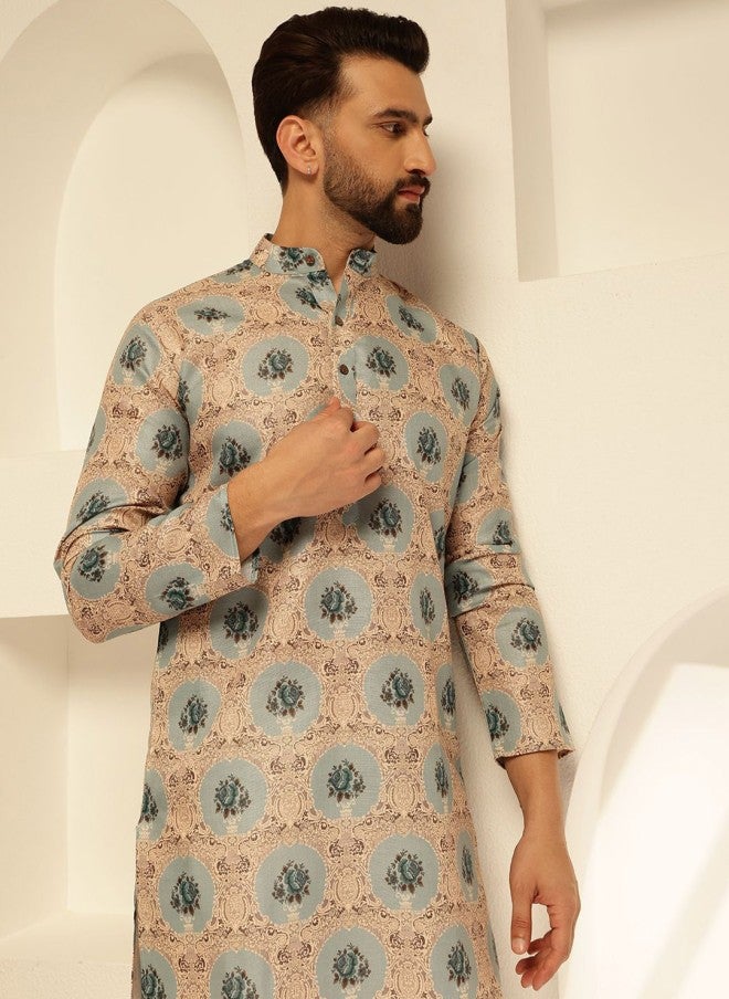Sojanya قميص قطن مزخرف بالأزهار للرجال - Image 2