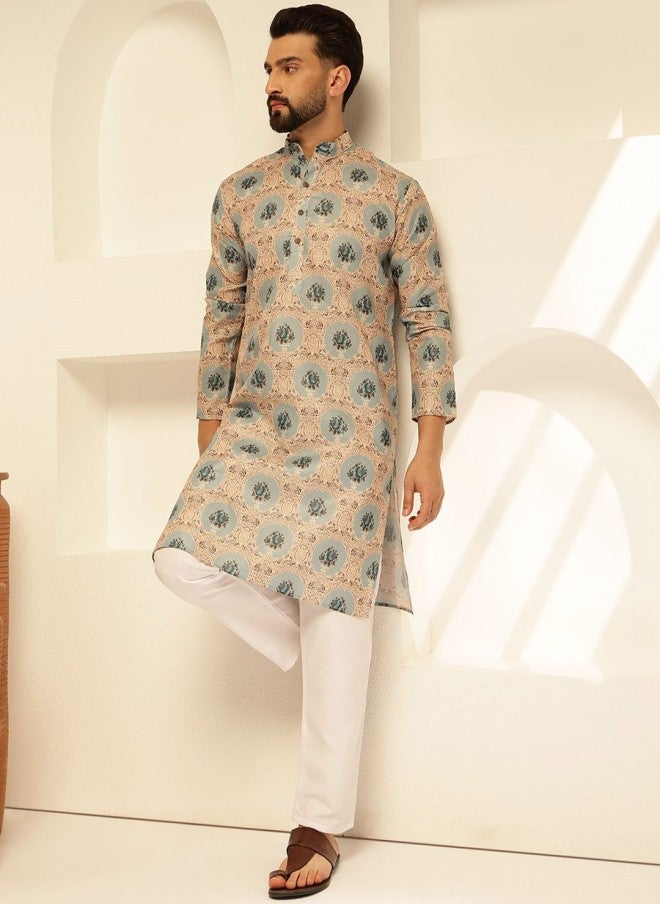 Sojanya قميص قطن مزخرف بالأزهار للرجال - Image 5