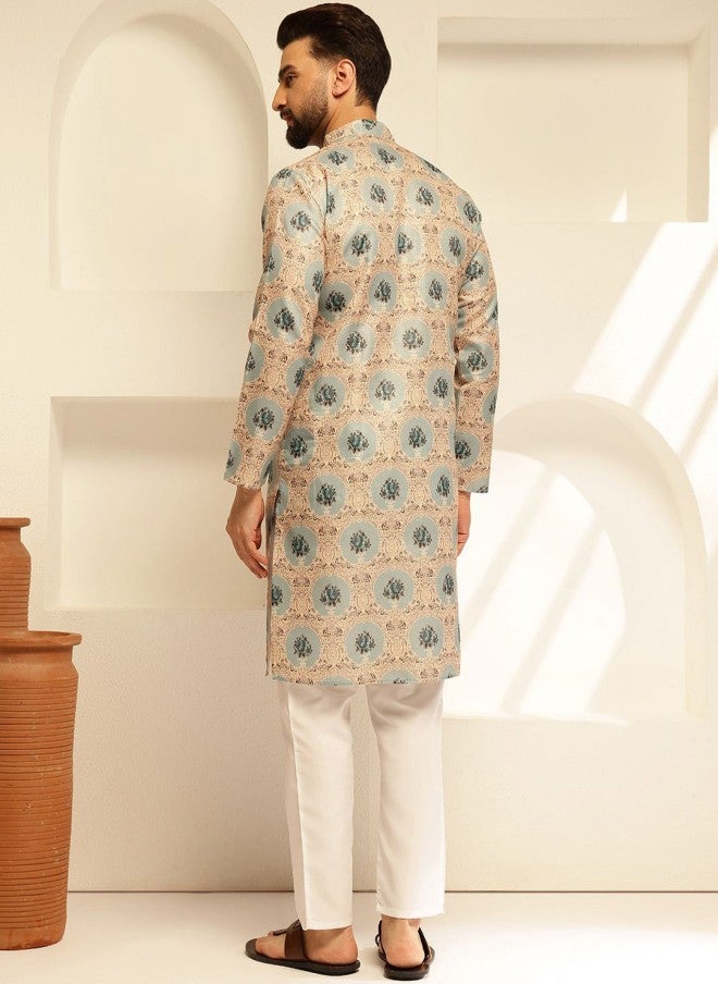 Sojanya قميص قطن مزخرف بالأزهار للرجال - Image 4