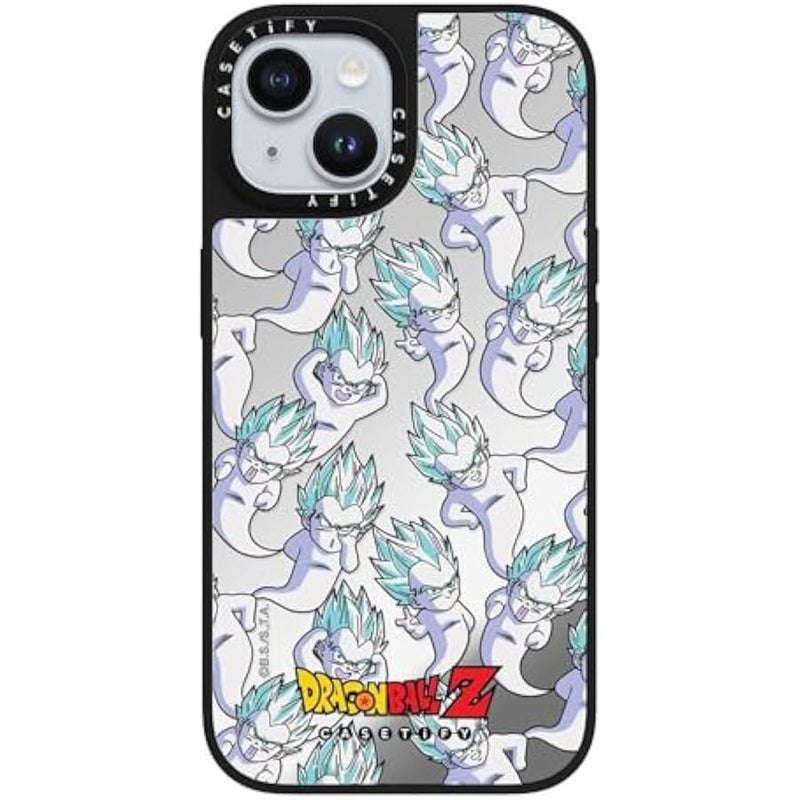 Casetify Mirror iPhone 15 Case 【Dragon Ball Colab/Reflective / 4.9ft Drop Protection/Magsafe】 - GOTENKS: Super Ghost Kamikaze Attack - Silver on Black - Image 4