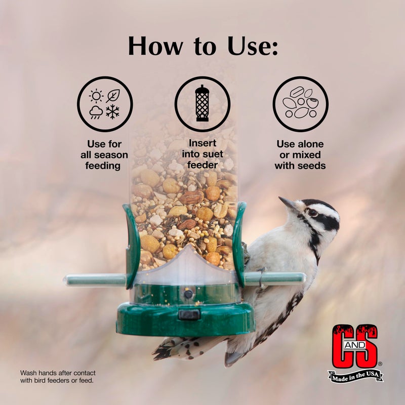 CS C&S Wild Bird Woodpecker Suet Nuggets Mega Box, 8 Pounds - Image 4