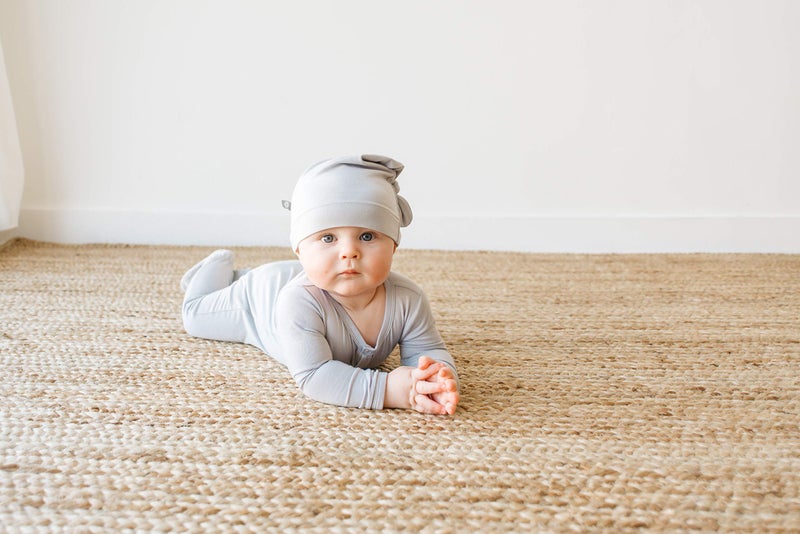 KYTE BABY Rayon Made from Bamboo Baby Beanie Soft Knotted Caps, Newborn, Midnight, Cloud, and Storm, 3 Pack - Image 3