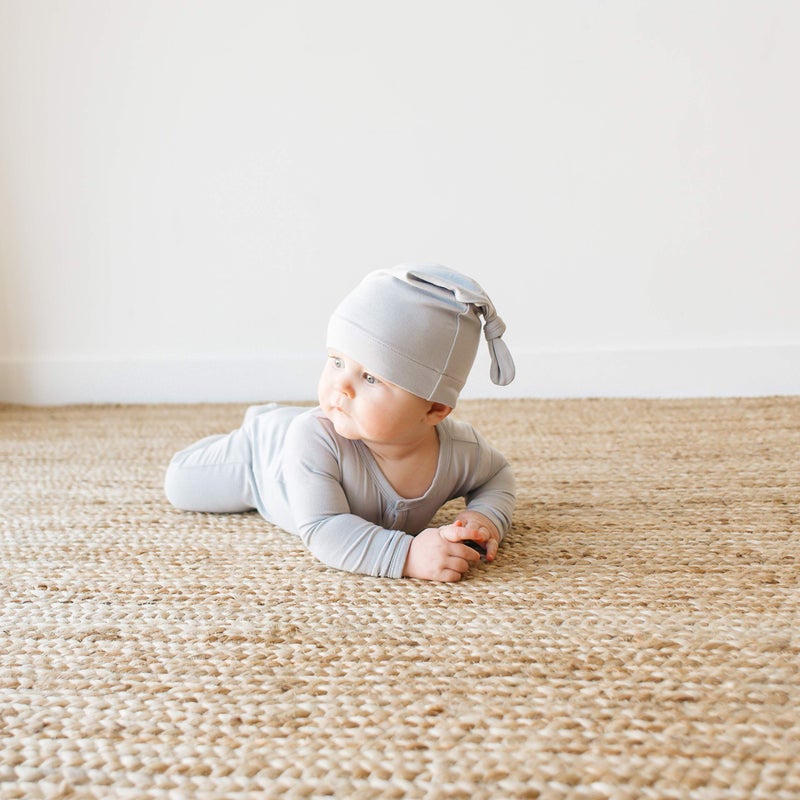 KYTE BABY Rayon Made from Bamboo Baby Beanie Soft Knotted Caps, Newborn, Midnight, Cloud, and Storm, 3 Pack - Image 2