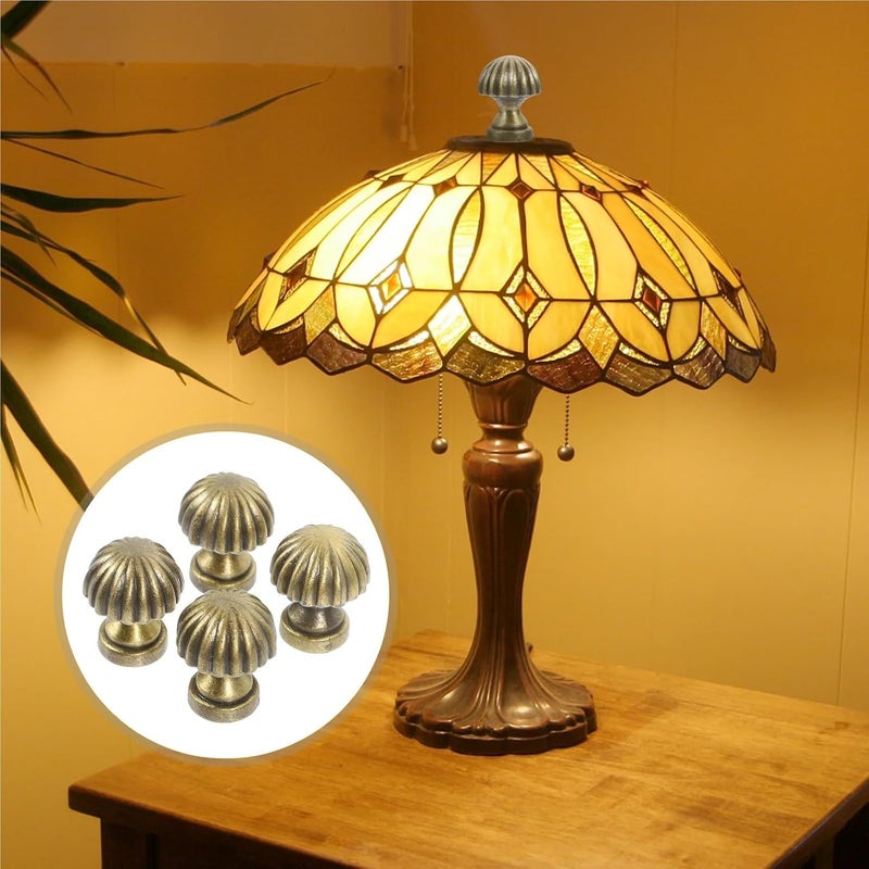 Versatile 4pcs Cap Finials for Lamps Retro Finial for Lamp Shade Cover Table Desk Decoration Light Accessory - Image 4