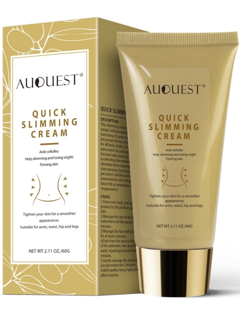 60g Quick Slimming Cream Belly Firming Cream Body Fat Burning Cream Weight Losing Cream Anti Cellulite Slim Massage Cream Hot Slim Cream for Slimming Whole Body