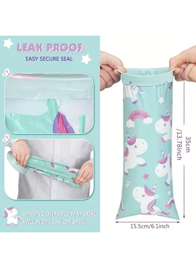 Monster Design Leakproof Self Sealing Vomit Bags 6 Pack Disposable Nausea Travel Pouches - Image 2