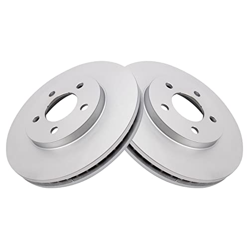 TRQ Front Brake Rotors Set Vented Premium G-Coated Compatible with 2005-2010 Ford Mustang - Image 2