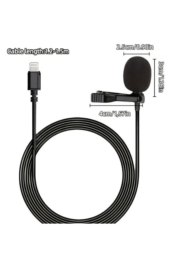 ميكروفون لافالير من النوع C، جاهز للاستخدام، وإلغاء الضوضاء لتسجيل الفيديو بالهاتف - Image 3