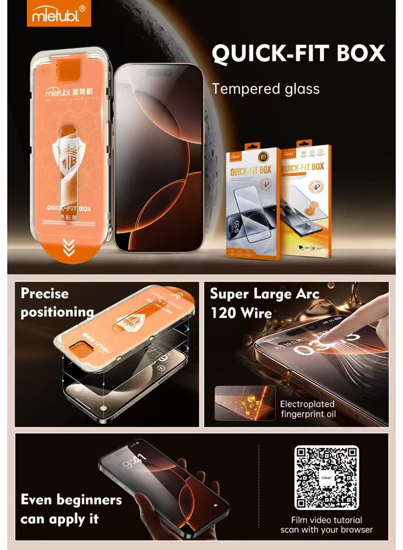 Mietubl Quick Fit Box Tempered Glass Screen Protector with Easy Installation Tool, Anti-Scratch, Bubble-Free, HD Clear Guard Compatible with Apple iPhone 12 Pro Max - Image 5