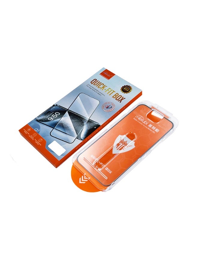 Mietubl Quick Fit Box Tempered Glass Screen Protector with Easy Installation Tool, Anti-Scratch, Bubble-Free, HD Clear Guard Compatible with Apple iPhone 12 Pro Max - Image 2