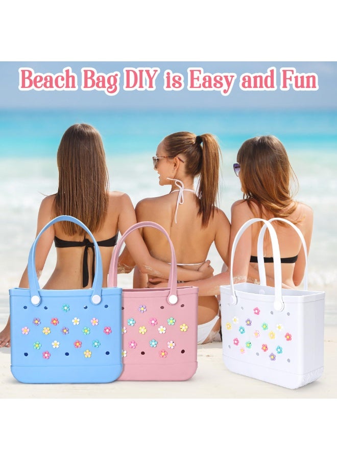 16pcs Flower Charm Accessory for Bogg Bags and Simply Southern Totes, Decorative Accessories to Customize Your Beach Tote Bag - Image 2