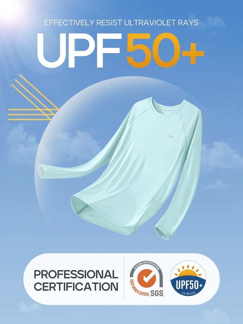 IUGA Rash Guard for Women UPF 50+ SPF UV Protection Long Sleeve Workout Tops with Pockets Dry Fit Hiking Swim Shirt - Image 4