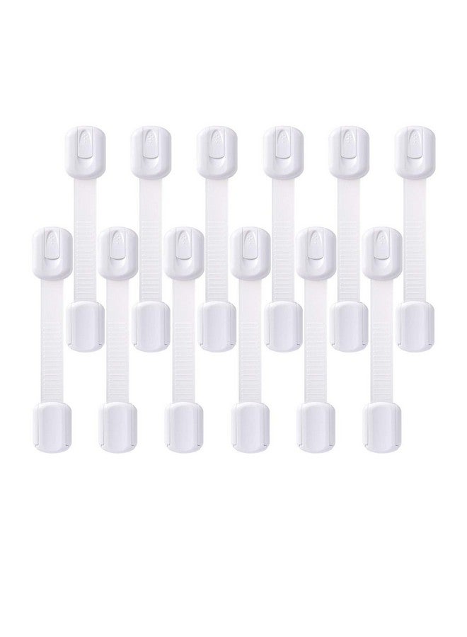 في ماسي أشرطة لاصقة متعددة الاستخدامات من K Vmaisi - أقفال لحماية الأطفال من عبث الأطفال - مزاليج خزانة الأدراج والثلاجة وغسالة الأطباق ومقعد المرحاض والخزانة والفرن وسلة المهملات، بدون حفر (أبيض) (12) - Image 5