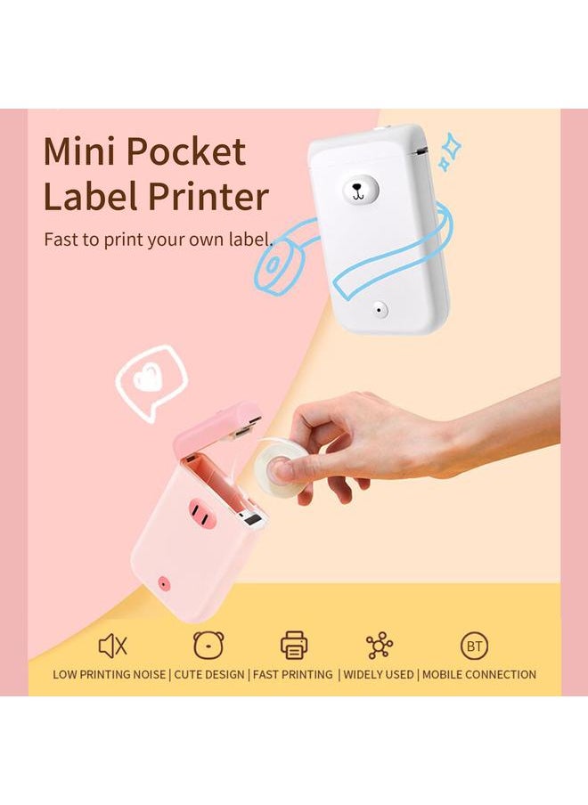 Thoraya - AIMO D30S Label Maker Machine Mini Pocket Thermal Label Printer All in One BT Connect Smart Recognize Adhesive Tag DIY Date Journal Study Sticker Labeling Machine with 5pcs Thermal Label Rolls Compatible with iOS Android for Retail Store Home & Office Org - Image 1