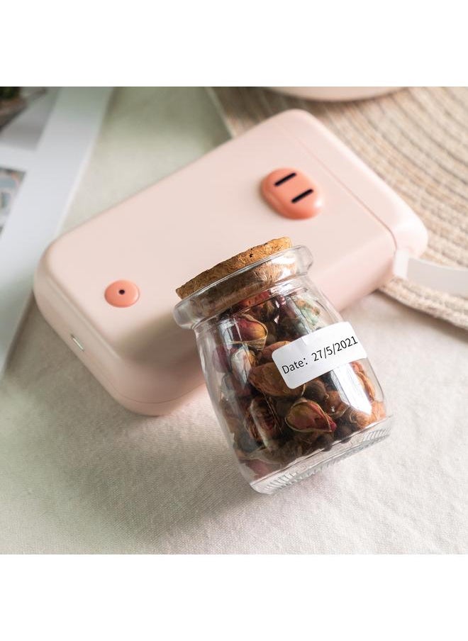 Thoraya - AIMO D30S Label Maker Machine Mini Pocket Thermal Label Printer All in One BT Connect Smart Recognize Adhesive Tag DIY Date Journal Study Sticker Labeling Machine with 5pcs Thermal Label Rolls Compatible with iOS Android for Retail Store Home & Office Org - Image 1