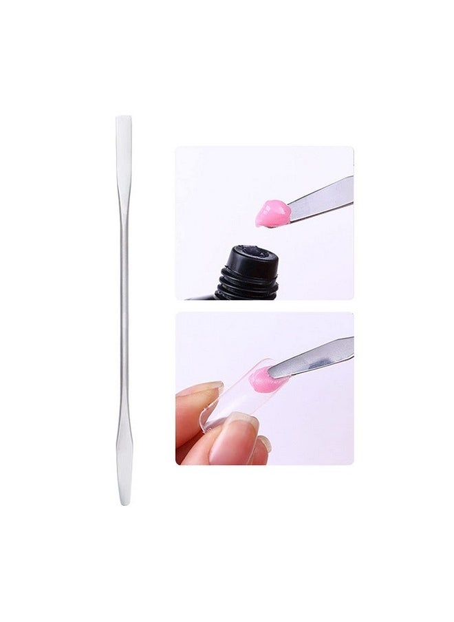 Teensery - 6 Pcs Stainless Steel Makeup Spatula Stir Tool Double Head Cosmetics Mixer - Image 1