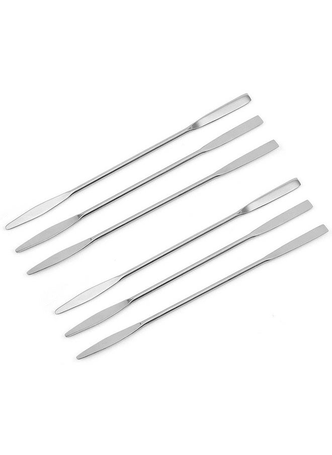Teensery - 6 Pcs Stainless Steel Makeup Spatula Stir Tool Double Head Cosmetics Mixer - Image 1
