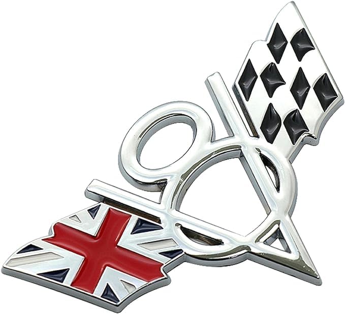 OAN 3D Metal V8 Engine Displacement Logo Racing Decoration Luggage Trunk Tailgate Bumper Badge Sticker Decoration Accessories (V8 UK) - Image 2