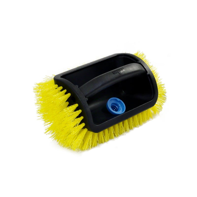 Unger Professional 4Sided Outdoor Scrub Brush  Compatible with Threaded Poles Scrub Brushes for Cleaning Scrubbing Brush Great for Decks Stairs Garage Floors  Driveways