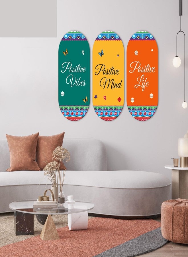 CRAFTINKY Wooden Wall Hanger for Home Creative and Beautiful Art Printed | Office | Living Room | Gift | Modern Decoration Items | Kitchen Wall Decor |, Set of 3 (5) - Image 5
