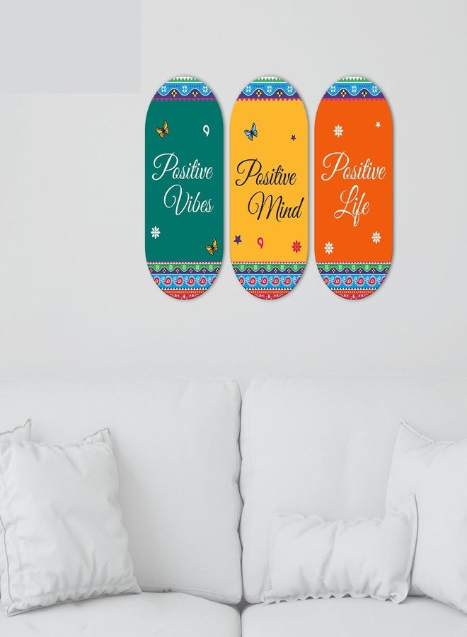 CRAFTINKY Wooden Wall Hanger for Home Creative and Beautiful Art Printed | Office | Living Room | Gift | Modern Decoration Items | Kitchen Wall Decor |, Set of 3 (5) - Image 4