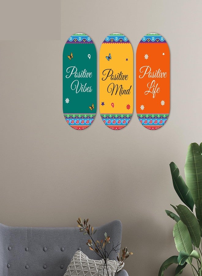 CRAFTINKY Wooden Wall Hanger for Home Creative and Beautiful Art Printed | Office | Living Room | Gift | Modern Decoration Items | Kitchen Wall Decor |, Set of 3 (5) - Image 3