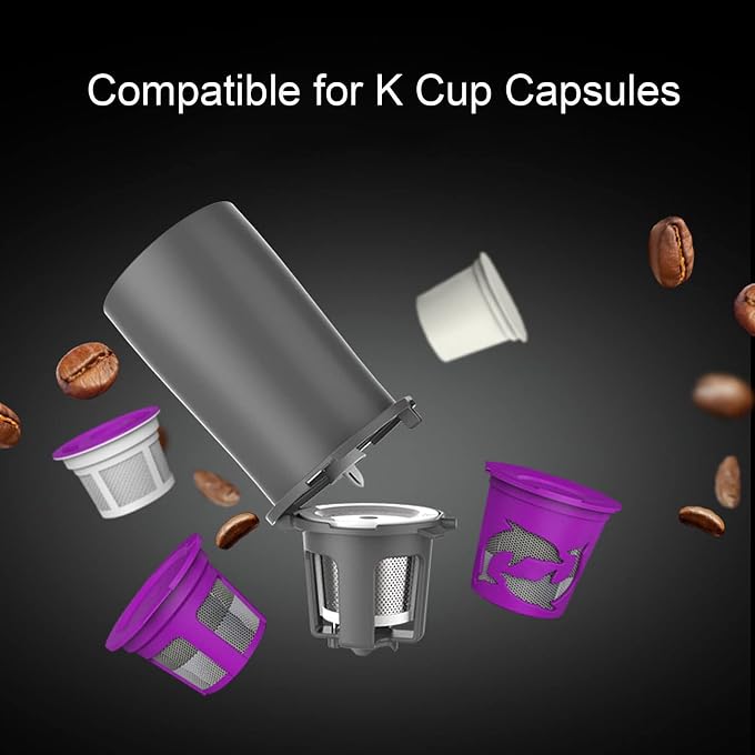 Pilipane The Original Portable Drip Coffee Maker Travel Mug, Single Serve Drip Coffee Maker, All in 1 Coffee with Reusable Coffee Filter((Gray White)) - Image 3
