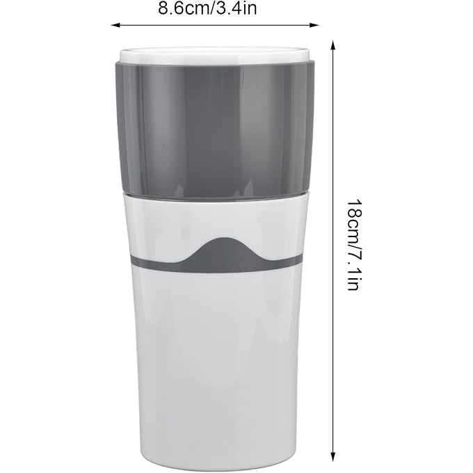 Pilipane The Original Portable Drip Coffee Maker Travel Mug, Single Serve Drip Coffee Maker, All in 1 Coffee with Reusable Coffee Filter((Gray White)) - Image 2
