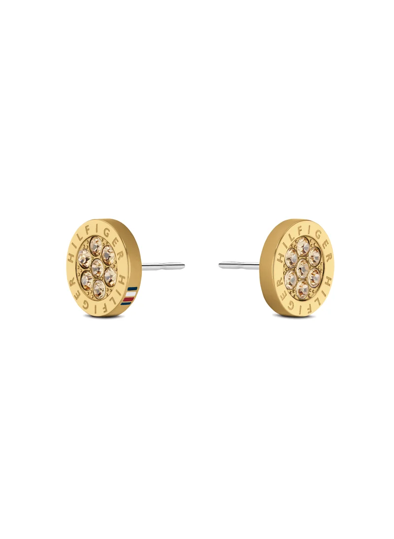 تومي هيلفيغر Crystal Stud Earrings