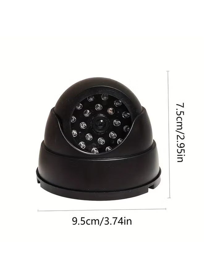 Black Fake CCTV Security Camera with Flashing LED Dummy Outdoor Surveillance - Image 3