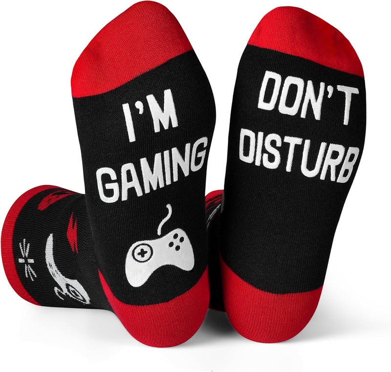 Kelool Do Not Disturb I'm Gaming Socks,Men Gifts for Men Teen Boys Dad Him Son Fathers,Valentines Day Mens Gifts for Him Kids - Image 1