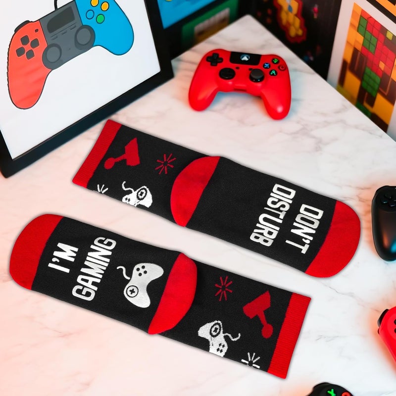 Kelool Do Not Disturb I'm Gaming Socks,Men Gifts for Men Teen Boys Dad Him Son Fathers,Valentines Day Mens Gifts for Him Kids - Image 3