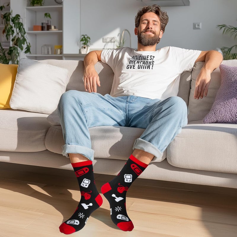 Kelool Do Not Disturb I'm Gaming Socks,Men Gifts for Men Teen Boys Dad Him Son Fathers,Valentines Day Mens Gifts for Him Kids - Image 4