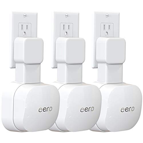Tizomi Outlet Wall Mount Only for eero 6 & eero 6+ mesh Wi-Fi System, No Messy Wires & Space Saving Outlet Mount Holder for eero 6 Extender (3 Pack) - Image 1