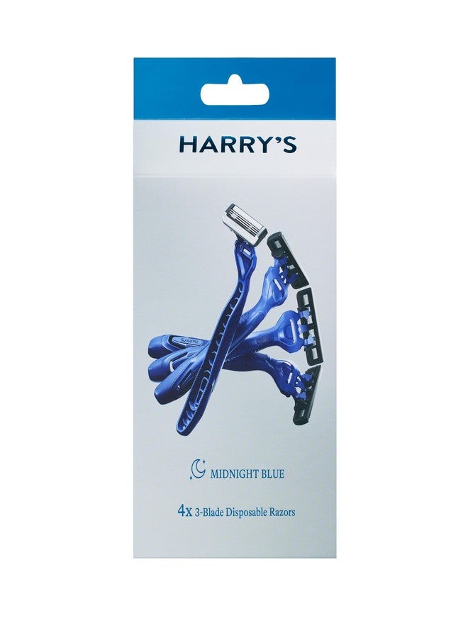 Harry's Men's Disposable Razors, 3-Blade Razors with Lubricating Strip and Pivoting Head, 4 Count - Image 1