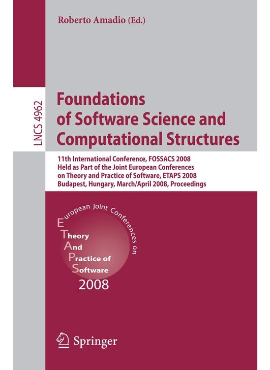 Foundations of Software Science and Computational Structures