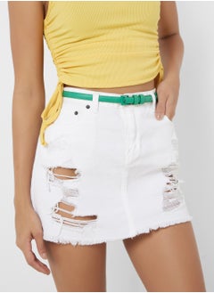 Ginger Pop Color Buckle Slim Belt  - Image 1