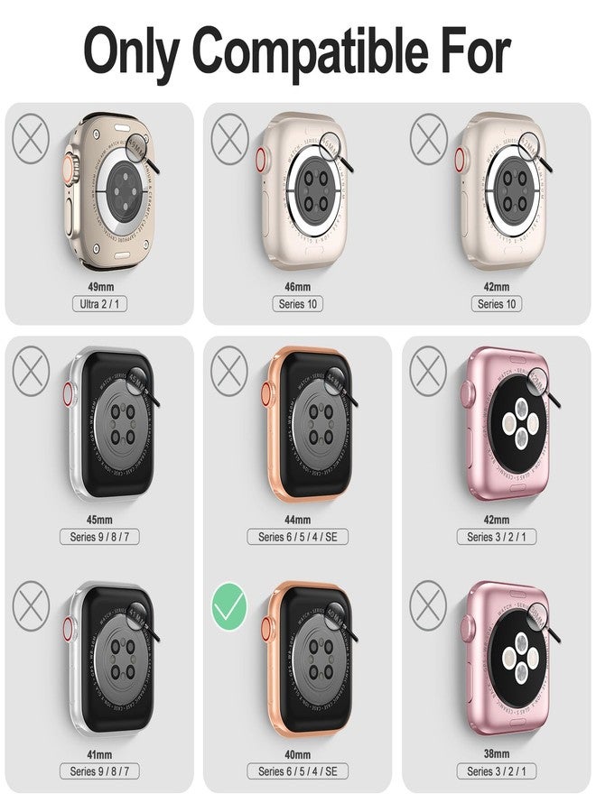 DABAOZA Compatible for Apple Watch Bands 40mm with Bumper, Bling Glitter Women Silicone Soft Comfortable Strap for iWatch SE Ultra 3 2 Series 11 10 9 8 7 6 5 4 3 2 1（White Rosegold，40） - Image 2