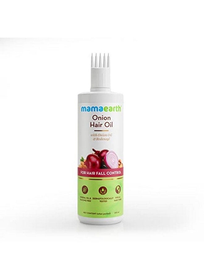 Mamaearth - Onion Hair Oil For Hair Growth With Onion & Redensyl For Hair Fall Control 250Ml - Image 1