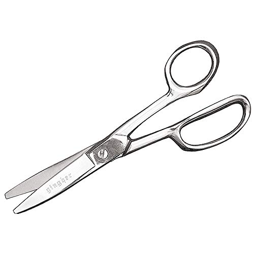 Fiskars Gingher Utility Shears with Protective Sheath - 8" Stainless Steel Fabric Scissors - Blunt-Tip Knife Edge Fabric Shears - Silver - Image 1
