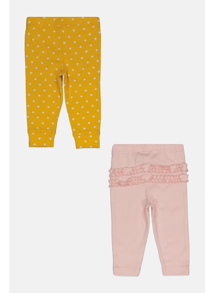 carter's Toddler Girls 2 Piece Printed Pull on Pants, Yellow  - Image 2