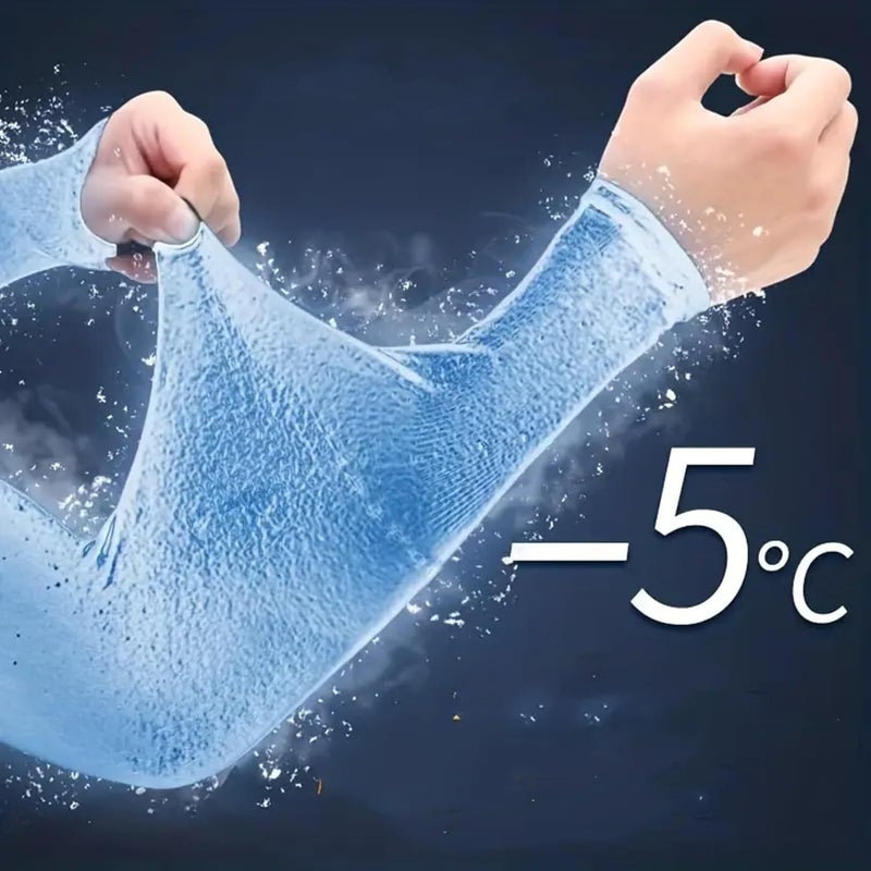 ADROITZ Pro-Rider Cooling Arm Sleeves for Men, Women & Teenagers UV Sun Protection Hand Sleeves with Thumb Breathable, Moisture-Wicking Arm Cover for Bike Riding Cycling Running Cricket Outdoor Sports - Image 3