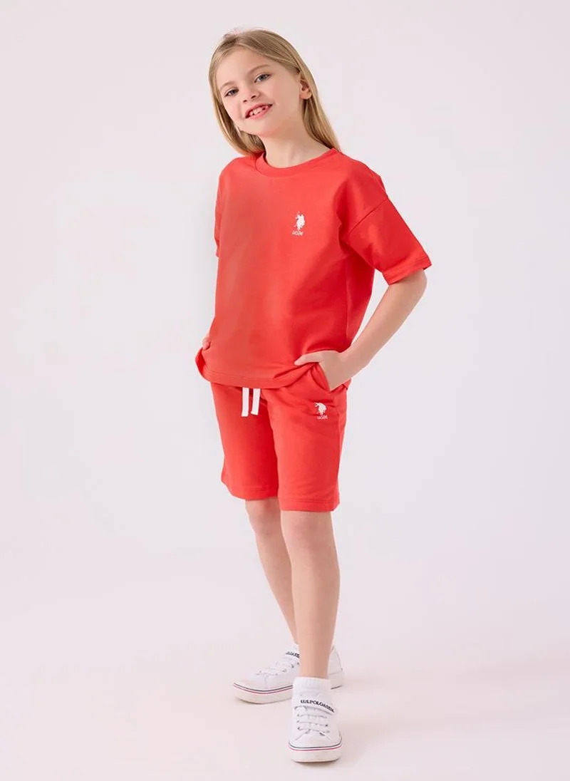 U.S. Polo Assn. U.S. Polo Assn. Girls Red Bermuda Set